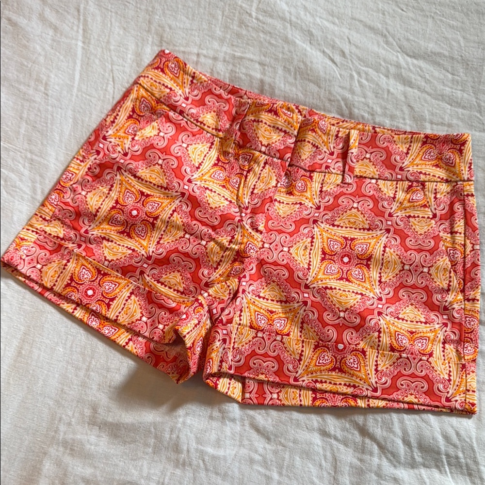 New York & Company Orange and Yellow Shorts